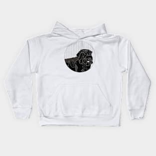 Animal Vignette: Bouvier des Flandres Kids Hoodie